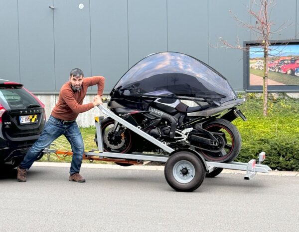One-Person Operated Motorcycle Trailer — Official MWIG Blueprints + 3D Model — 19€